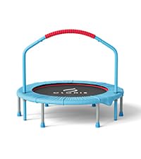 38in/48in Folding Trampoline - Max Load 220lbs / 450lbs Trampoline Rebounder Trampoline with Adjustable Foam Handle, with safty Padded Cover Best Gift