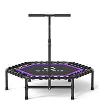 45'' Rebounder Trampoline for Adults - Max Load 450lbs, Trampoline with Adjustable Foam Handle Indoor/Outdoor Fitness Body Exercise - color: Purple