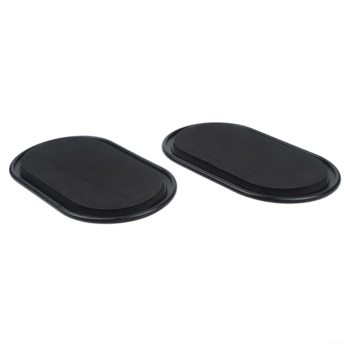 Set Of Two Pilates Slider Plates For Core And Muscle Toning With Dual Material Base Suitable For Carpet And Hardwood Floors(Black) - size: Black