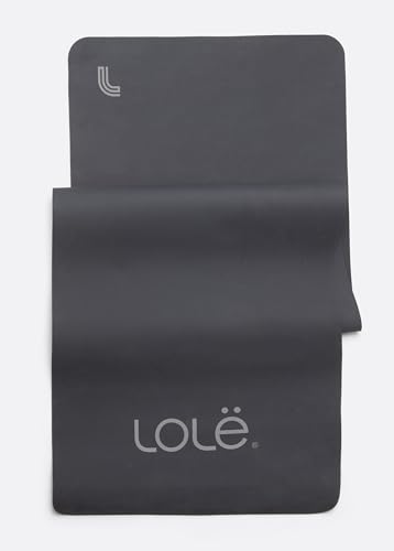 Lolë Womens IGLOW Yoga Mat | 4mm Thick | Non-Slip Workout Mat | Ideal for Yoga & Pilates | Enhanced Grip - color: Black N415