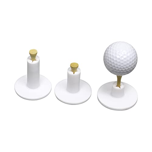 Scott Edward Golf Practice Tees 3/4/6 Pcs Packed Magnet Tee Rubber Tee Indoor and Outdoor for Driving Range and Practice Mat - color: 3 count white cross tee