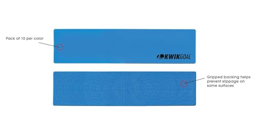 Kwik Goal Flat Rectangle Markers, Pack of 10, Red