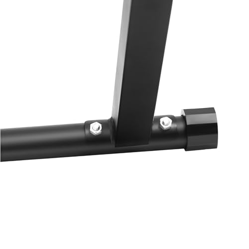 440lbs MAX Pull Up Bar Stand, Adjustable Foldable Dip Station for Home Gym - No Wall Mount Strength Training Equipment for Pull-Ups, Muscle Ups, Dips (5.7-7.6ft)