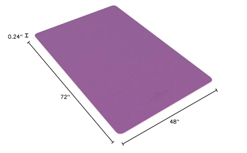 CAMBIVO Yoga Mat 72" x 48" Large Workout Mat for Home Gym Flooring | 6mm-12mm (0.24"-0.48") Extra Thick Exercise Mat for Apartment Fitness | High-Density TPE Cushioning for Joint Protection