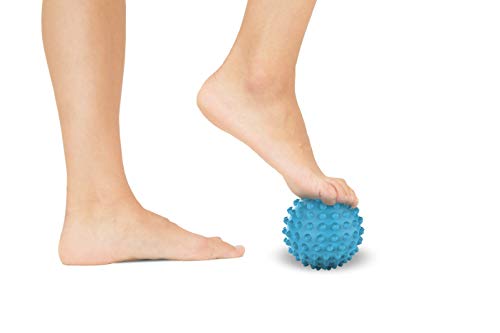 Spiky Massage Ball - Foot Massage Ball, Trigger Point Ball, Plantar Fasciitis Ball Massager, Physical Therapy Deep Tissue Myofascial Release Massage Tools for Yoga, Workout, Muscle Rehab (Blue)