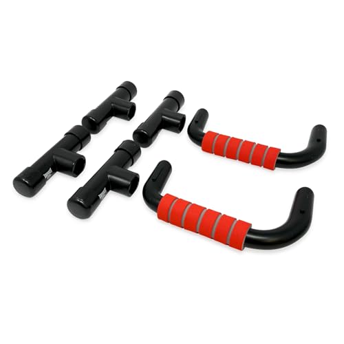 Tapout Push Up Bars - Non-Slip Comfortable Grip for Enhanced Chest, Shoulder & Arm Workout - Durable Plastic Design for Home Gym Strength Training