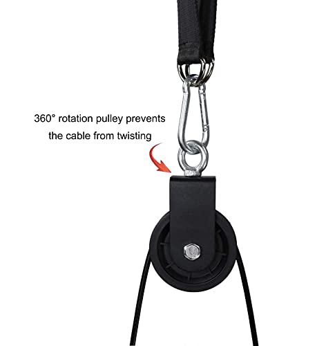 LFJ LAT Pull Down and Lift Weight Pulley System Cable Machine Pulley Attachment for Triceps Pull Down, Biceps Curl, Back, Forearm, Shoulder Home Gym Equipment - style: Triceps Rope Set