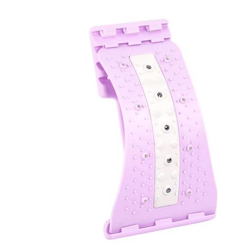 Back Stretcher Ergonomic 4 Level Adjustable with Massage Points Curved - color: Purple