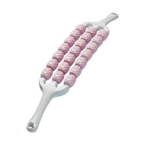 kowaku Muscle Roller Stick Home Gym Professional Flexible Multifunction Massage Bar, Body Massage Stick for Office Sports Travel, Pink