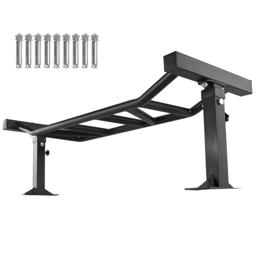 47 Inch Ceiling Mount Pull Up Bar Fitness Trainer Adjustable Height Heavy Duty Multi-Grip Chin Up Bar Home Gym Equipment