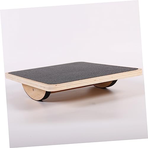 Rectangular Wooden Balance Board for Therapy and Gym Training