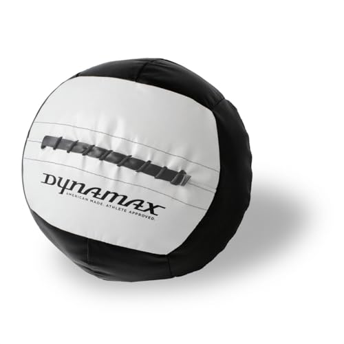 Dynamax Mini Medicine Ball, 2–12 lb Soft Shell Wall Ball, 10-Inch Weighted Exercise Ball for Strength Training, Core Workouts, Conditioning & Functional Fitness