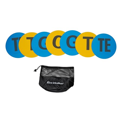 Football Linemen Position Flat Spot Markers: Precision, Durability, and Portability for Enhanced Training - style: BLACK