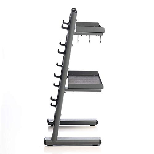 Power Systems Black Chrome Cable Attachment Storage Rack Heavy Duty Gym Organizer for Bars and Accessories, Mobile Rack for Home Gym, Fitness Studio and Commercial Equipment Storage