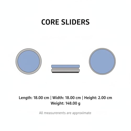 Core Sliders for Home Workouts, PP Plastic Gliding Discs for Pilates and Low-Impact Core Training (1 Pair)