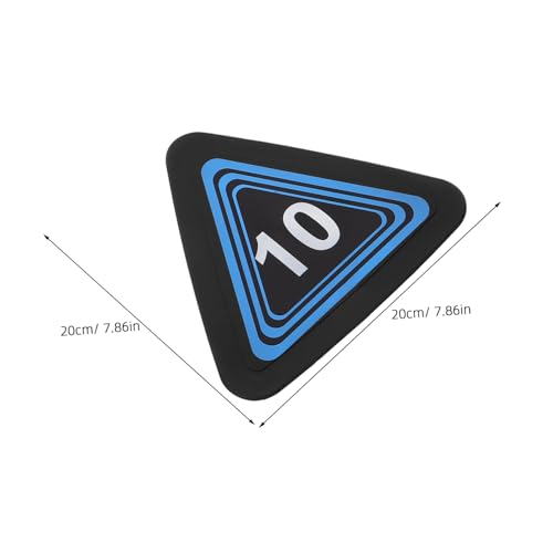 Outanaya 10pcs Numbered Agility Spot Markers Triangular Training Discs Non-Slip Flat Floor Cones for Football Basketball Fitness and Speed Drills