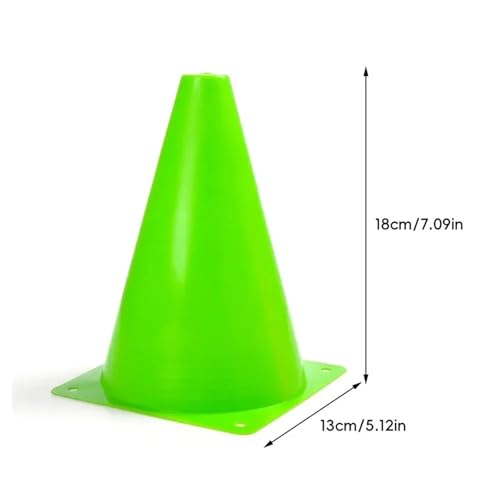 Soccer Cones for Training 10Pcs Plastic Soccer Cones Football Training Equipment 18cm Marking Cones Children Traffic Cone Agility Discs Obstacle Course Sports - color: Yellow