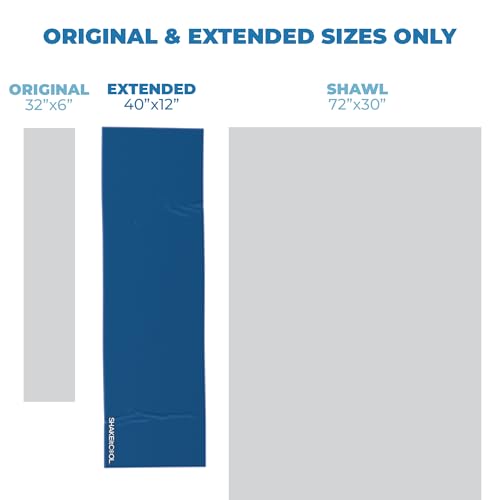 SHAKEitCOOL Extended Size Cooling Towel β Be Cool in Style - Heat Relief, Soft, Lightweight, Sun Protection, Easy Clean - Perfect for Biking, Hiking, Running, Yoga, Golf, Gardening - Blue M - color: Blue