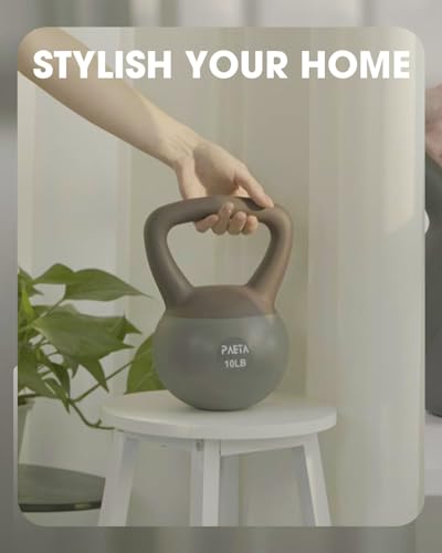 PAETA Soft Kettlebell for Home Fitness – Anti-Slip Grip & Wide Handle Design,Soft Kettlebell Set, Gentle Floor-Friendly Impact – 10lbs, 15lbs, 20lbs, for Home Functional Training - color: 20lbs Green