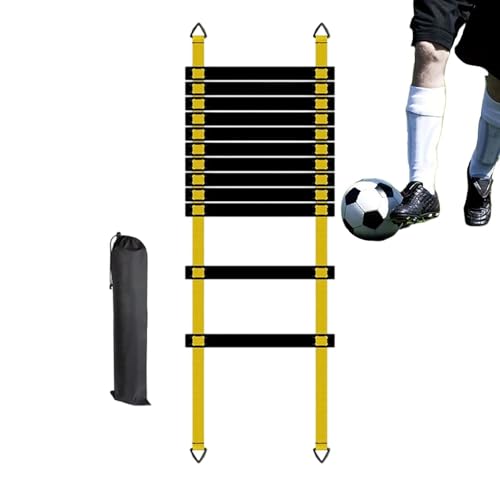 Sports Agility Ladders - Portable Fitness Training Equipment with Carry Bag, Soccer Speed Ladder Set | Athletes Drill Tool for Track Field Hockey Tennis Badminton Footwork Practice Usage