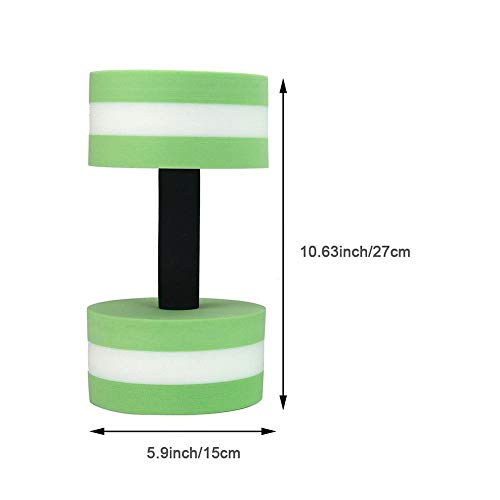 Set of 2 Water Dumbbells Aerobics Swimming Pool for Exercise, Sports Aquatic Exercise Set Foam Dumbbells Fitness Resistance Barbells Float Water Aerobics Equipment for Weight Loss