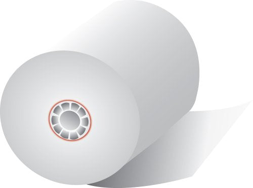 Quality Park Single-Ply Black Image Thermal Paper Calculator and POS/Cash Register Rolls, BPA Free, 3.125 Inches x 230 Feet, White, Box of 50 (15636)