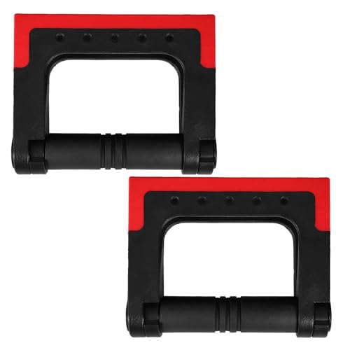 VILLCASE Push-up Bars Fitness Equipment Pair Red Non-slip Rotating Push-up Stands for Home Gym Strength Training Men and Women