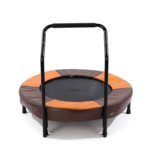 36" Foldable Mini Trampoline for Kids, Indoor Outdoor Small Rebounder Trampoline with Foam Handle & Safe Thickened Cover, Toddler Trampoline, Perfect Toddler Gift for Boys & Girls