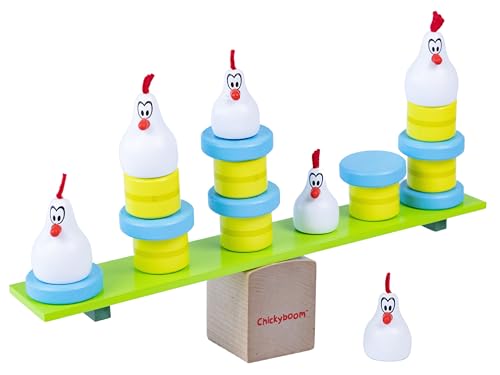 Blue Orange Games Chickyboom Award Winning Wooden Skill Building Balancing Game for Kids (350)