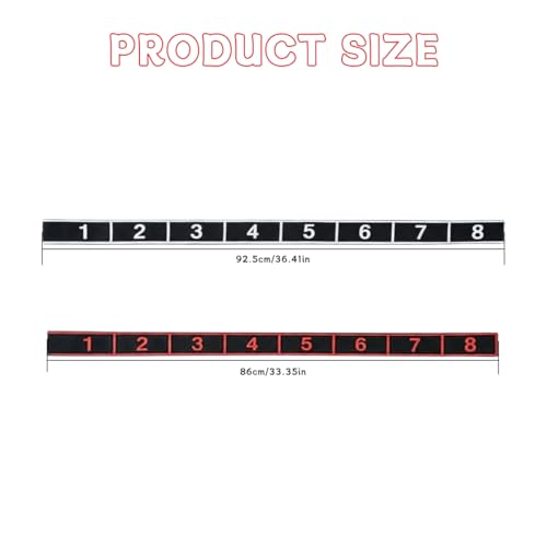 2Pack 8-Section Resistance Band with Numbered Markings, Exercise Band for Stretching, Yoga, Pilates & Home Fitness - Track Progress with Adjustable Tension, High-Elastic Latex Training Band