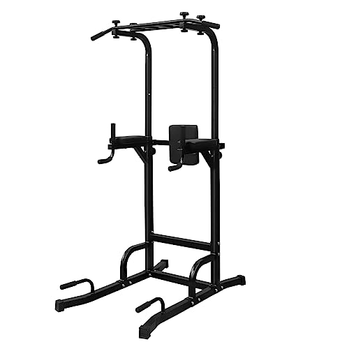 LSKSSNG Power Tower Dip Station Pull Up Bar for Home Office Gym, Multi-Function Workout Dip Station Power Tower for Full Body Strength Training Fitness Equipment, Pull Up Stand Holds Up to 440LBS