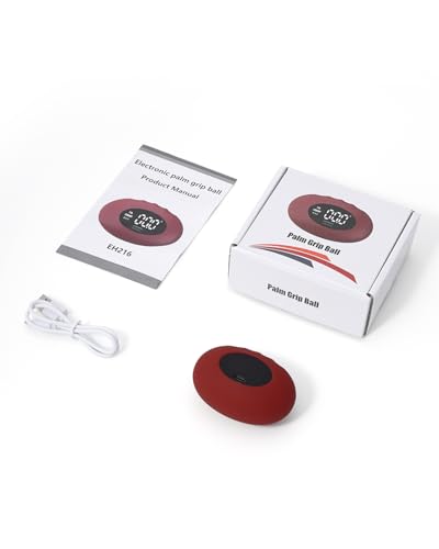 AMIR Hand Grip Strength Tester Trainer, Upgraded Rechargeable Electronic Hand Dynamometer up 395 Lbs (180kg) Forearm - Gripper-Finger Grip Strengthener Exerciser, Stress Balls for Sport Home - color: Red