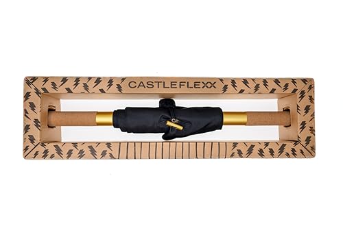 CastleFlexx Mobility and Full Body Strengthening Device | Non-Elastic Stretch Strap with Natural Premium Cork Handles for Stretching, Exercise, Physical Therapy, and Yoga - size: Large