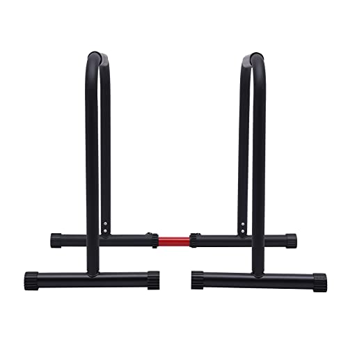 Dip Bar, Dip Station Functional Heavy Duty Dip Stands Fitness Workout Dip bar Station Stabilizer Push Up Stand Adjustable Height, 440LBS Loading Capacity