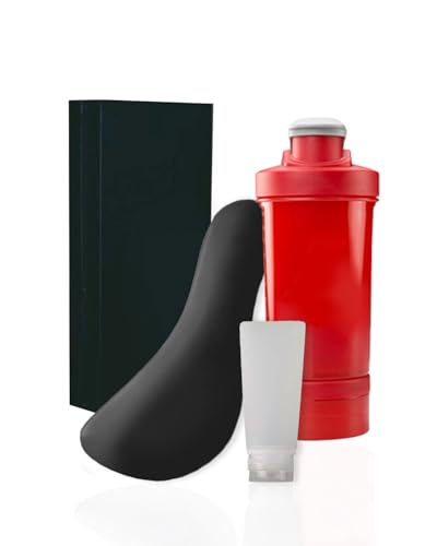 Generic Muscle Scraper & Massage Tool with Case, Roller Gel, & Shaker Bottle, Ultimate Muscle Recovery Fitness Bundle, Black