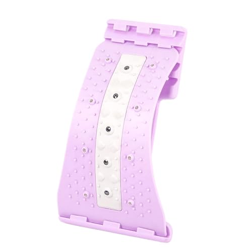 Lower Back Stretcher 4 Level Adjustable Curved Ergonomic - color: Purple