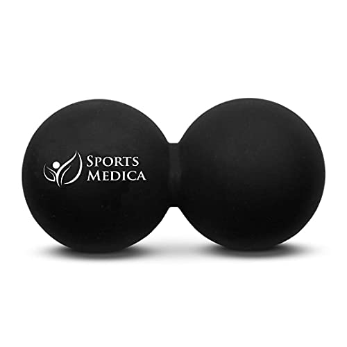 Peanut Massage Ball - Double Lacrosse and Peanut Ball Therapy | Trigger Point Deep Tissue Exercise | Back Muscle Foam Roller for Myofascial Release | Suboccipital Spine Device - Pressure Point - color: Black Peanut Ball