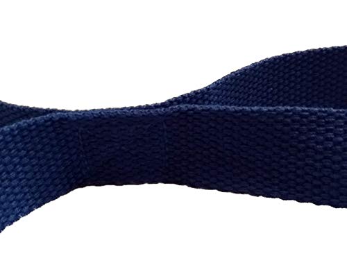 Non-elastic Strap with Grip Loops for Stretching, Yoga, Pilates, Physical Therapy, Sports Recovery, Flexibility - Blue