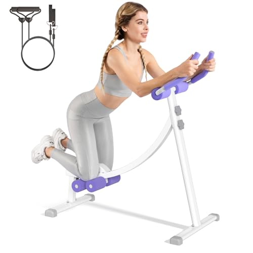 Home Gym Systems Ab Machine, Ab Workout Equipment, Adjustable Ab Trainer Machine for Abs Workout at Home Gym, Foldable, Knee Protection, Abdominal Trainer for Stomach