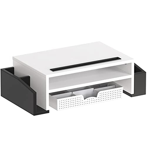 Simple Houseware Desk Monitor Stand Riser w/ Adjustable Tray, Black/White - color: Panda