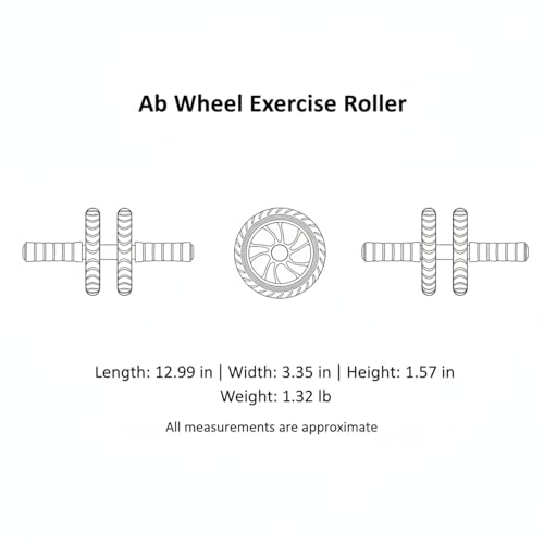 Ab Roller Wheel with Kneeling Pad - Core Strength Trainer for Home Gym & Office Workouts