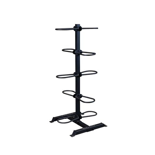 Body-Solid Vertical Stand for Medicine Ball, Wall Ball, Exercise Ball, Slam Balls, Dual Grip Medicine Balls, Sand Balls, 10 Balls Rack Capacity with Diameter Up to 16 inches