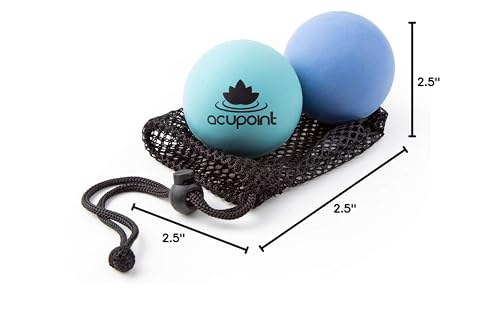 Massage Therapy Ball Set of 2 - Myofascial Release, Trigger Point & Deep Tissue - Lacrosse Ball for Back, Neck, Foot and Plantar Fasciitis Relief - style: Blue