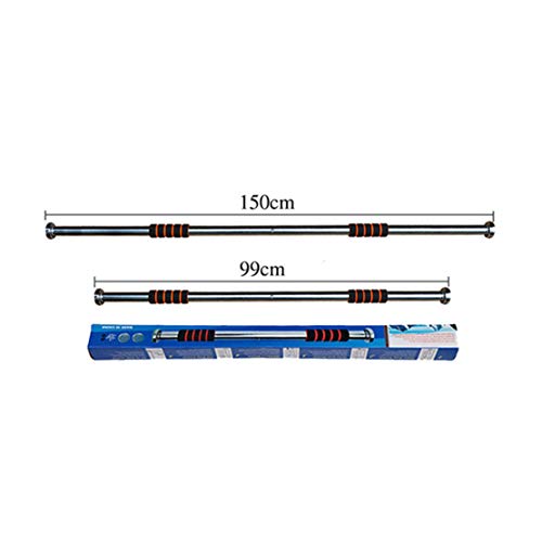 AKT Pull Up Bar Chin Up Bar for Doorway No Screws No Punching Upper Body Workout Bar with Safety Locking Catch, Heavy Duty Home Fitness Door Exercise Bar,99-150cm