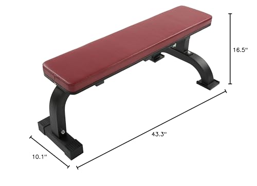 Flat Weight Utility Bench Heavy Duty for Multi-Purpose Weight Training and AB Exercises-1,000 lbs Capacity