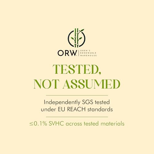 ORW Cork Yoga Block – FSC Natural Cork, 9”x6”x3”, 1.5 lb Dense Stability Block, Non-Slip Grip, REACH Tested