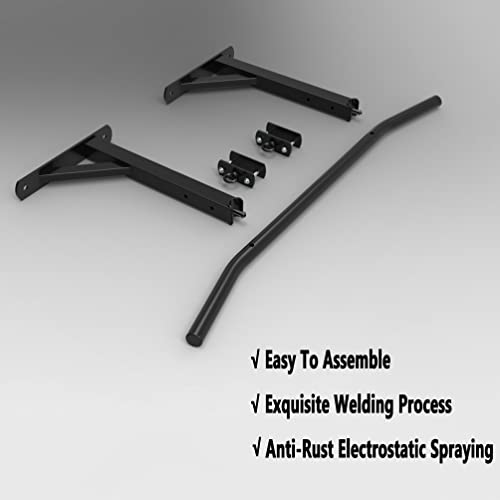 Wall Mounted Pull Up Bar, Heavy Duty Strength Training Bar With Sturdy Base, Sandbag Swing Resistance Band Suspension Bars, 661 Lbs