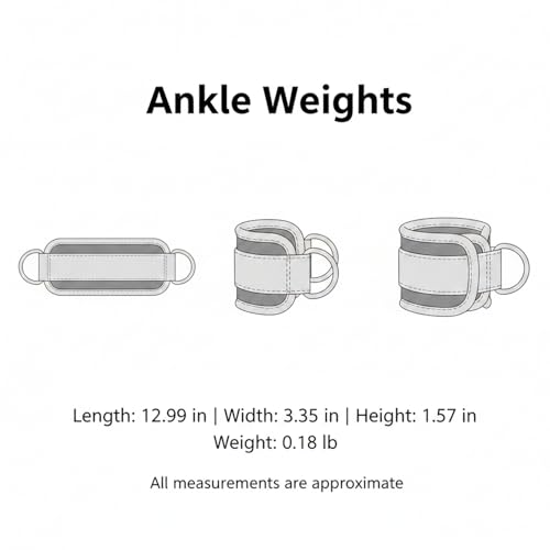 Ankle Weights with Soft Sponge Padding and Adjustable Hook and Loop Straps for Walking, Yoga, and Fitness (1 PC) - color: Pink