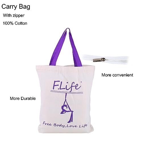 F.Life Aerial Yoga Hammock kit- Yoga Swing Multicolor 5 yards-Flying Yoga Include Daisy Chain,Carabiner and Pose Guide - color: Colorful life