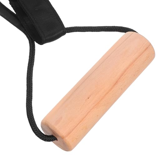BESPORTBLE Gymnastics Rings with Adjustable Straps, Premium Wood Pull-up Training Bars, Outdoor Calisthenics Equipment for Arm Strength and Muscle Workout, 1 Pair for Home and Gym Use